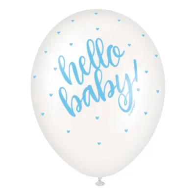 Ballonger Hello Baby Blå - 5-pack