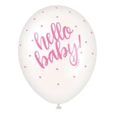 Ballonger Hello Baby Rosa - 5-pack