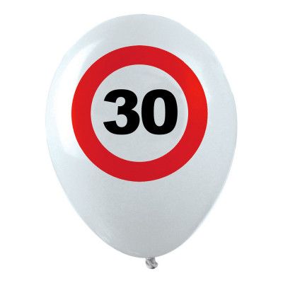 Ballonger Trafikskylt 30 - 12-pack