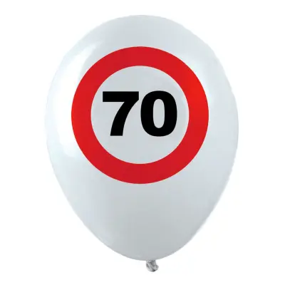 Ballonger Trafikskylt 70 - 12-pack