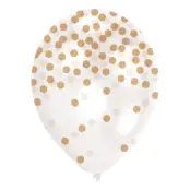 Ballonger Prickiga Guld - 6-pack