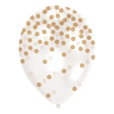 Ballonger Prickiga Guld - 6-pack