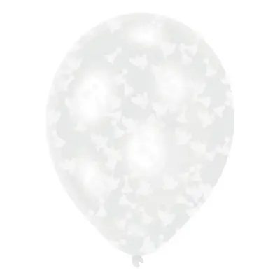 Konfettiballonger Vit - 6-pack