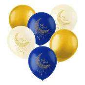 Latexballonger Eid Mubarak - 6-pack