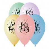 Latexballonger Premium Let's Party - 5-pack