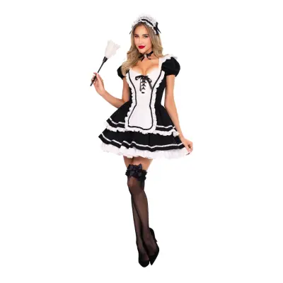 Maid to Flirt Klänning Deluxe Maskeraddräkt - Large