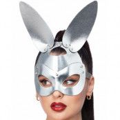 Sexig Silver Bunny Mask med dubbar
