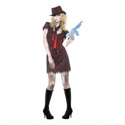 Sexig Zombie Gangster Maskeraddräkt