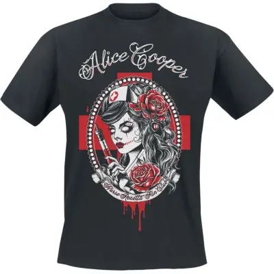 Alice Cooper T-shirt - Nurse Rosetta - S 4XL - för Herr - svart