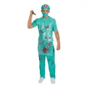 Blodig Kirurg Maskeraddräkt - Small