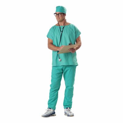 Doktor Scrubs Maskeraddräkt - Small