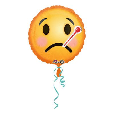 Folieballong Sjuk Smiley