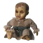 Gammal Porslinsdocka med Ljud Prop