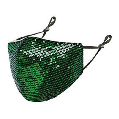 Paljettmunskydd - Grön