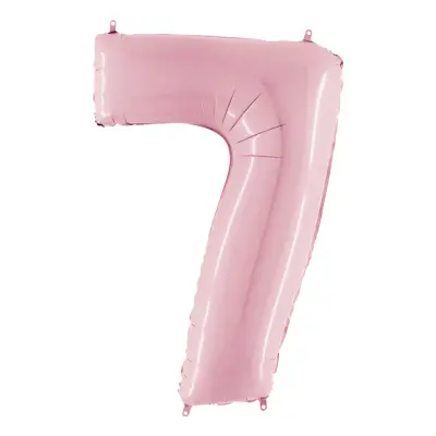 Sifferballong Ljusrosa Pastell - Siffra 7