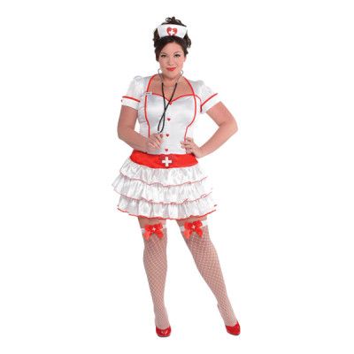 Sjuksköterska Plus-size Maskeraddräkt - X-Large