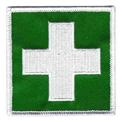 Tygmärke Sjukvård Första Hjälpen