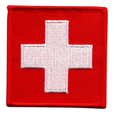 Tygmärke Sjukvård Vitt Kors First Aid