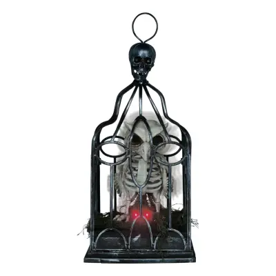 Animerat Fågelskelett i Bur Prop