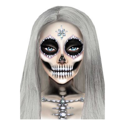 Ansiktssmycken Skeleton - One size
