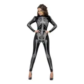Catsuit Skelett Maskeraddräkt - Small