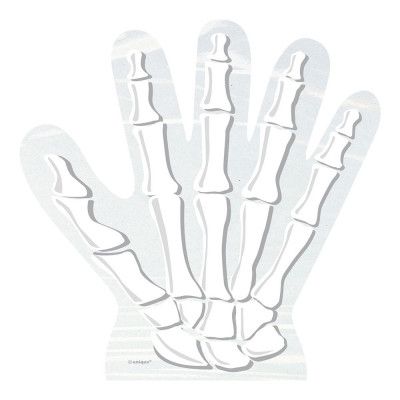 Cellofanpåsar Skeletthand - 10-pack