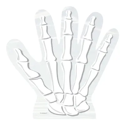 Cellofanpåsar Skeletthand - 10-pack