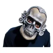 Dödskalle med Lockar Mask - One size