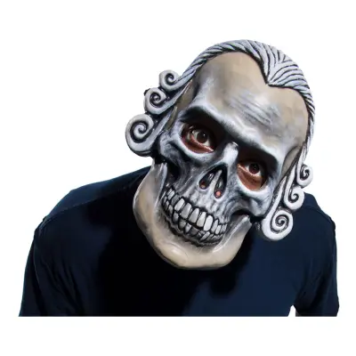 Dödskalle med Lockar Mask - One size