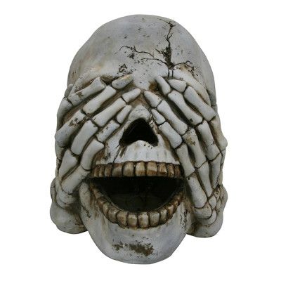 Döskalle med Händer för Ögonen