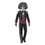 Day of the Dead Señor Bones Maskeraddräkt - X-Large