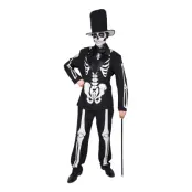 Day of the Dead Skelett Kostym Maskeraddräkt - Medium