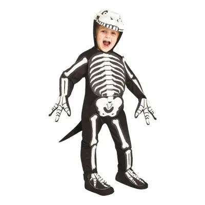 Dinosaurie Skelett Barn Maskeraddräkt - Medium