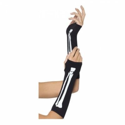 Fingerlösa Skeletthandskar - One size