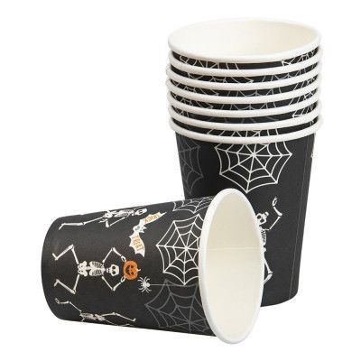 Pappersmuggar Halloween Skelett - 8-pack