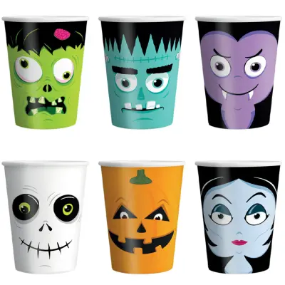 Halloween Monster Pappersmuggar 6-pack