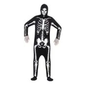 Läskigt Skelett Maskeraddräkt - Small