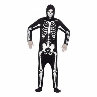 Läskigt Skelett Maskeraddräkt - Small