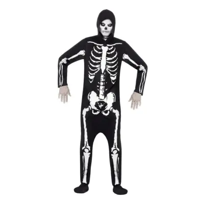 Läskigt Skelett Maskeraddräkt - Small