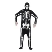 Läskigt Skelett Maskeraddräkt - Large