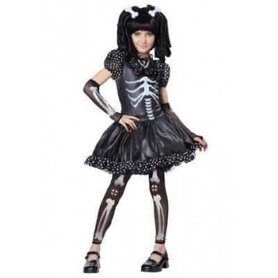 Maskeraddräkt Skelettklänning Teen XS - Leksaksaffären -  Leksaksaffären