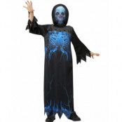 Midnight Skeleton Reaper kostym för barn med mask