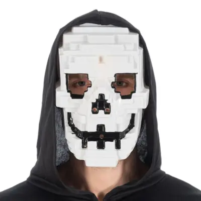 Pixel Gamer Dödskalle Mask - One size