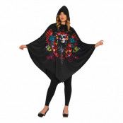 Poncho med Huva Day of the Dead - Large