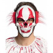 Skelett Clownmask Med Hår