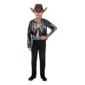 Skelett Cowboy Barn Maskeraddräkt - Medium
