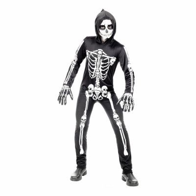 Skelett Jumpsuit Barn Maskeraddräkt - Small