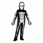 Skelett Jumpsuit Barn Maskeraddräkt - X-Small