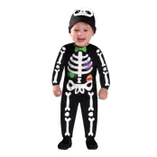 Skelett Jumpsuit Bebis Maskeraddräkt - 24-36 månader