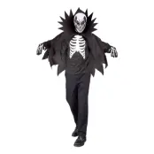 Skelett med Cape Maskeraddräkt - Medium